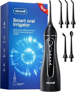 Nicwell Water Dental Flosser Teeth Pick - 4 Modes Dental Oral Irrigator, Portable & Rechargeable IPX7 Waterproof Personal Orthodontic Supplie Water Teeth Cleaner Picks for Home Travel