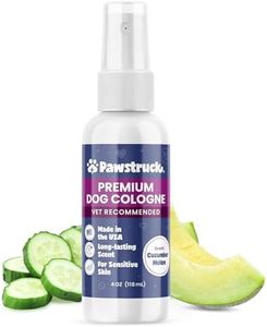 Vet Recommended Premium Dog Cologne & Perfume Deodorizing Spray - Long Lasting Puppy Safe Sensitive Skin Formula Made in USA - Grooming Odor Eliminator - Fresh Cucumber Melon Scent - Alcohol Free 4 oz