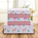 Caribbean Joe Ultra-Soft Double Brushed 4-Piece Microfiber Sheet Set Beautiful Tropical Patterns, and Vibrant Solid Colors, Luxury, All-Season Bed Sheet Set - Flamingo, Queen