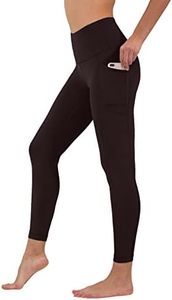 90 Degree By Reflex High Waist Tummy Control Interlink Squat Proof Ankle Length Leggings, Chocolate Torte, Medium
