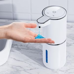 Amyzavls Automatic Liquid Soap Dispenser,380ml Wall Mount Touchless 4 Gear Adjustable Electric Liquid Soap Dispenser,USB Rechargeable with Infrared Motion Sensor for Bathroom,Kitchen,Office