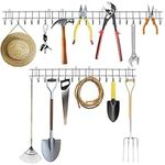 YinuoMa Hanging Garden Tool Rack Garage Tool Organizer Object To Hang Tools and Keep Everything Tidy,Flexible 5-Section Tool Racks for Shed Easily Adjustable for AnySpace