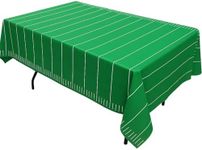 Oojami Pack of 3 Game Day Football Tablecovers, 54"x108" Disposable Plastic Tablecloths for Parties, Tailgates, and Events, Durable and Easy Cleanup for Indoor or Outdoor Use