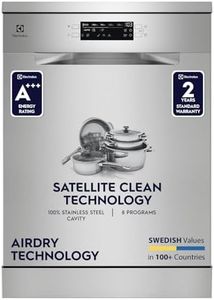Electrolux 14 Place Settings Dishwasher Machine for Home, Fully Automatic with AirDry, In-Built Heater, Stainless Steel, UltimateCare 700, ESM48310SX