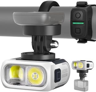 Magicshine HORI1300S Bike Headlight, Compatible with Garmin/Wahoo, 1300 Lumens High & Low Beam Front Light, USB-C Rechargeable, IPX6 Waterproof for Night Riding and Urban Cycling-White