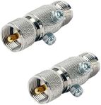 TLS.eagle 2Packs UHF Lightning Arrestor PL259 Plug to SO239 Socket Bulkhead UHF Male to Female for CB Ham Base Antennas