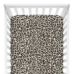 Posh Peanut Fitted Crib Sheet, Soft Viscose from Bamboo Fabric, Standard Crib and Toddler Mattresses 52" by 28" (Lana Leopard Tan)