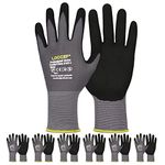 Safety Work Gloves MicroFoam Nitrile Coated-6 Pairs,Seamless Knit Nylon Gloves,Gray Work gloves,Home Improvement,outdoor working 11/XXL