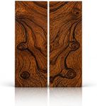 IECAP LLC Bookmatched Ironwood Knife Handle Scales (Premium Burl Ball Pattern) — A++ Grade, 1 Pair — Knife Handles Materials — Natural Wood Scales for DIY Crafts – Size 5 1/8 x 1 3/4 x 1/2 in