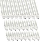 WAHADI 25 Pack 6FT T8 LED Tube Light Bulbs 40W 6000K Cool White with Ultra Bright Dual-Row LED for 6 Foot T10 T12 Fluorescent Replacement Rotatable R17d High Output Cap