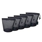 Boundless Voyage Durable Nylon Mesh Drawstring Bag for Cutlery Bottle Pot Pan Kettle Mesh Storage Ditty Bag Travel Stuff Sack (5 pcs/lot) BVP01 (S - (5 pcs/lot))