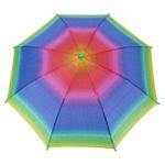 VGEBY1 Umbrella Hat, Sun Rain Rainbow Umbrella Cap Hands Free Headwear for Fishing, Gardening, Photography, Walking, Camping(Rainbow)