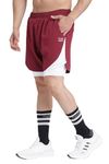 FUAARK 2 in 1 Compression Shorts for Men for Gym, Sports, Running & Cycling Activities with Pocket (Maroon, 2XL)