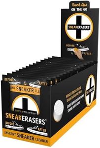 SneakERASERS Instant Sneaker Cleaner Sponge, Effective Shoe Cleaning for White Sneakers, Tennis Shoes - Pre-Moistened, Portable Shoe Cleaner, Perfect for Smooth Soles and Midsoles,14 Pack