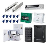 SecureMyDoor - Full Door Entry Kit | Indoor Security System with Electric Maglock Magnetic Lock, Proximity Reader & RFID Fobs | Ideal for Commercial & Home Residential Access Control Door