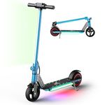 WEELMOTION Blue E1 Pro 6.5” Electric Scooter for Kids, 150W Motor Kids Electric Scooter, Front Led Lights and Colorful Lights on The pad; Foldable Scooter for Kids with LED Display, Range up to 8kms