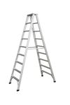 Venus 8ft Heavy Duty Industrial Aluminum Step Ladder | Foldable Platform, Rustproof & Slip Resistant | Perfect for Construction, Factory & Electrical Jobs | 8Ft