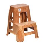 Nilkamal STL 21 Strong and Durable Plastic Step Stool for Home, Bedroom, Bathroom, Kitchen, Living Room, Office, Adult, Kids, Children's and Garden Stool with high Load Capacity. (Pear Wood)