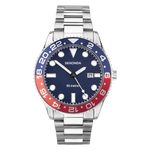 Sekonda Dive Ocean Men's 45mm Quartz Watch in Blue with Analogue Date Display, and Silver Stainless Steel Strap 30196