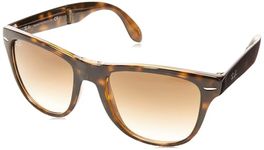 Ray-Ban RB4105 Folding Wayfarer Square Sunglasses, Light Havana/Clear Gradient Brown, 50 mm