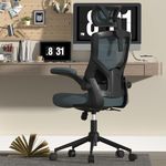 𝑯𝑶𝑴𝑬 𝑶𝑭𝑭𝑰𝑪𝑬 𝑪𝑯𝑨𝑰𝑹, Ergonomic Mesh Desk Chair, High Back Computer Chair- Adjustable Headrest with Flip-Up Arms, Lumbar Support, Swivel Executive Task Chair