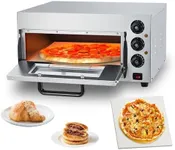 GAOMON Electric Commercial Pizza Oven Countertop 16 Inch, 1600W Adjustable Temperature Pizza Maker with Pizza Stone and Timer, 360° Uniform Baking for Commercial and Home Use