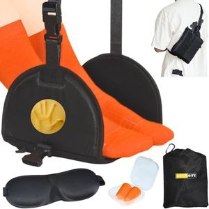 Airplane Foot Rest, 2 in 1 Plane Travel Essentials, Airplane Foot Hammock Portable, Foot Hammock for Plane Travel to Relax Your Feet, Airplane Footrest for Long Flight,Travel Foot Rest No Clashing