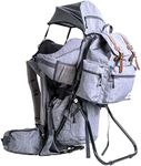 ClevrPlus Urban Explorer Child Carrier Hiking Baby Backpack, Heather Gray
