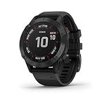 Garmin 010-02158-01 fenix 6 Pro, Premium Multisport GPS Watch, Features Mapping, Music, Grade-Adjusted Pace Guidance and Pulse Ox Sensors, Black