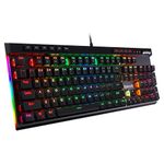 Redragon K580 VATA RGB USB LED Backlit Mechanical Gaming Keyboard with Macro Keys & Dedicated Media Controls, Onboard Macro Recording (Blue Switches)