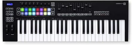 Novation Launchkey 49 [MK3] MIDI Keyboard Controller — Seamless Ableton Live Integration. Chord Mode, Scale Mode, and Arpeggiator. All the software you need for Music Production.