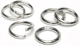 Cousin Jewelry Basics 8mm Open/Close Jump Ring, Silver, 200-Piece