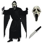 Amycute Ghost Face Costumes Kids Halloween Screaming Ghost Face Costumes Boys Halloween Horror Film Living Dead Fancy Dress Outfit