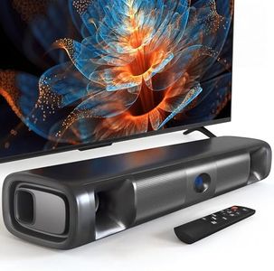 WebsLand Sound Bar for Smart TV, 60W Bluetooth 5.3 Soundbar with Deep Bass & Clear Voice, Surround Sound with TV ARC/Optical/AUX, Slim 17-Inch Wall Mountable Sound Bar for TV, PC, Gaming & Projectors