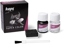 Dye With Primer For Natural And Synthetic Leather Shoes, Kaps Super Color And Preparer, 70 Colours, 118 - Black, 25ml - 0.85 fl. Oz.