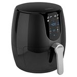 West Bend Air Fryer with Digital Controls and 30-Min Timer, 6 Cooking Presets, Nonstick Coating, 3.7-Quart, Black