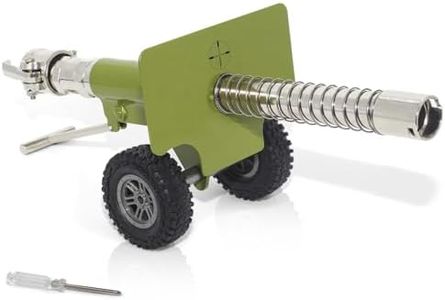 HUIONGS Mini Firecracker Launching Cannon Model, 304 Stainless Steel Heavy Artillery with Spring Recoil Mechanism, Great for Outdoor Games and Collector Present