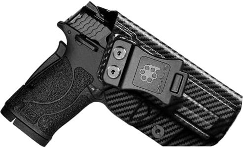 Amberide IWB Kydex Holster for Smith & Wesson M&P 380 Shield EZ, Concealed Carry, No Optic/No Laser, Adjustable Cant, Posi-Click Retention, Made in USA