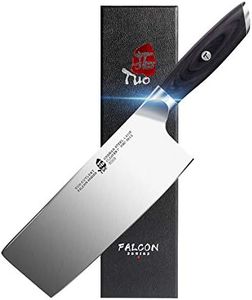 TUO Chinese Chef's Knives Cleavers Knife - 7 inch Kitchen Vegetable Cleaver - German HC Steel with Pakkawood Handle - Falcon Series with Gift Box