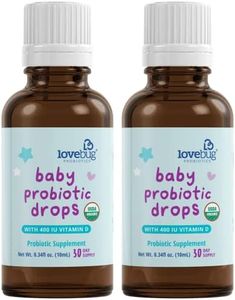 Lovebug Award Winning USDA Organic Probiotic for Infants & Babies 0-12 Months | Helps w/Colic, Reflux, Diarrhea, Constipation & Gas | Multi-Strain 5 Billion CFU | Liquid Drops (60 Days Supply)