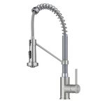 Kraus KPF-1610SSCH Bolden Single Handle 18" Commercial Kitchen Faucet, Stainless Steel/Chrome