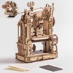 ROKR Model Kits for Adults to Build UK Classic Printing Press -3D Wooden Printer Puzzle -Scrapbook Supplies DIY Birthday Gift Idea for Designers Men Women Grandpa (LK602)