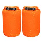 2 Pcs Dry Bags Lightweight Dry Sacks Waterproof 10L/20L/40L/70L Floating Bag Drifting Bag Ultimate Dry Sack for Outdoor Hiking Fishing Water Sports(10L Orange)