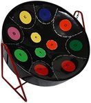 Miniature Steelpan (Steel Drum) 12 Inch Diameter 11 Notes with Instructional Book with Music from Trinidad & Tobago - Rainbow