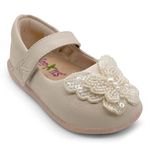 KazarMax Baby Girls Beige Butterfly Ballerinas Flat -36-42M