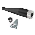 Dhe Best SIL66 Bike Bazooka Glasswool Cobra Silencer Exhaust Glass Wool Filter Black End Chrome for RE Classic 350