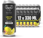 Lemon Zest Ice Tea by KAYTEA - Organic Certified - Low Calorie - Cold Brewed - Black Tea Infusion - Refreshingly Light - Recyclable Cans (Pack of 12 x 330mL)