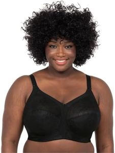 GODDESS Women's Plus Size Verity Wireless Soft Cup Bra, Black, 46J