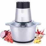 Emcrovi 2L Stainless Steel Electric Meat Grinders With Bowl For kitchen, 700W Heavy Food Chopper, Meat, Vegetables, Onion, Garlic Slicer Grinders Machine, Garlic Slicer Dicer, Fruit & Nuts Blender