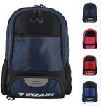 Vizari Soccer Backpack With Ball Compartment and Vented Ball Pocket and Mesh Side Cargo Pockets for Adults and Teens